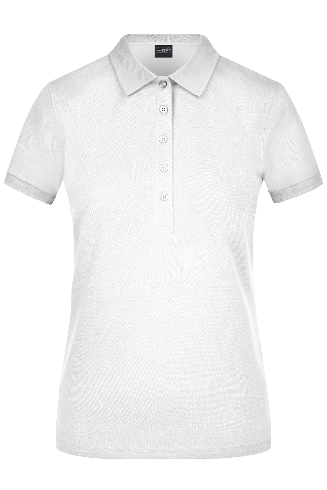 Ladies' Elastic Polo Piqué - white