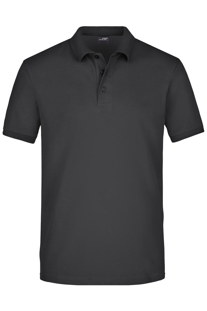 Men's Elastic Polo Piqué - black