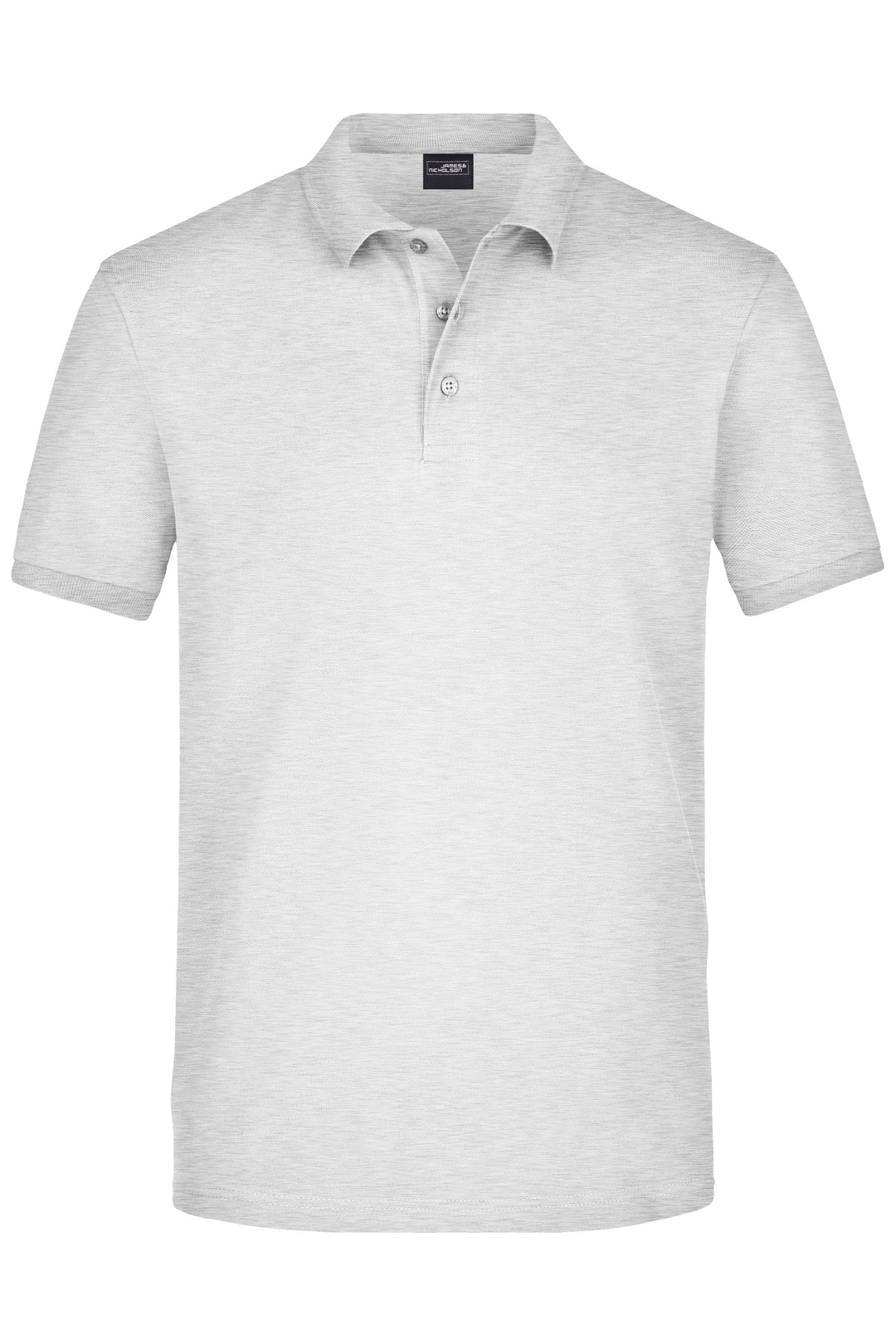 Men's Elastic Polo Piqué - grey-heather