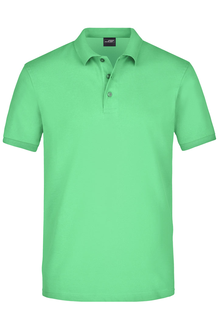 Men's Elastic Polo Piqué - lime-green