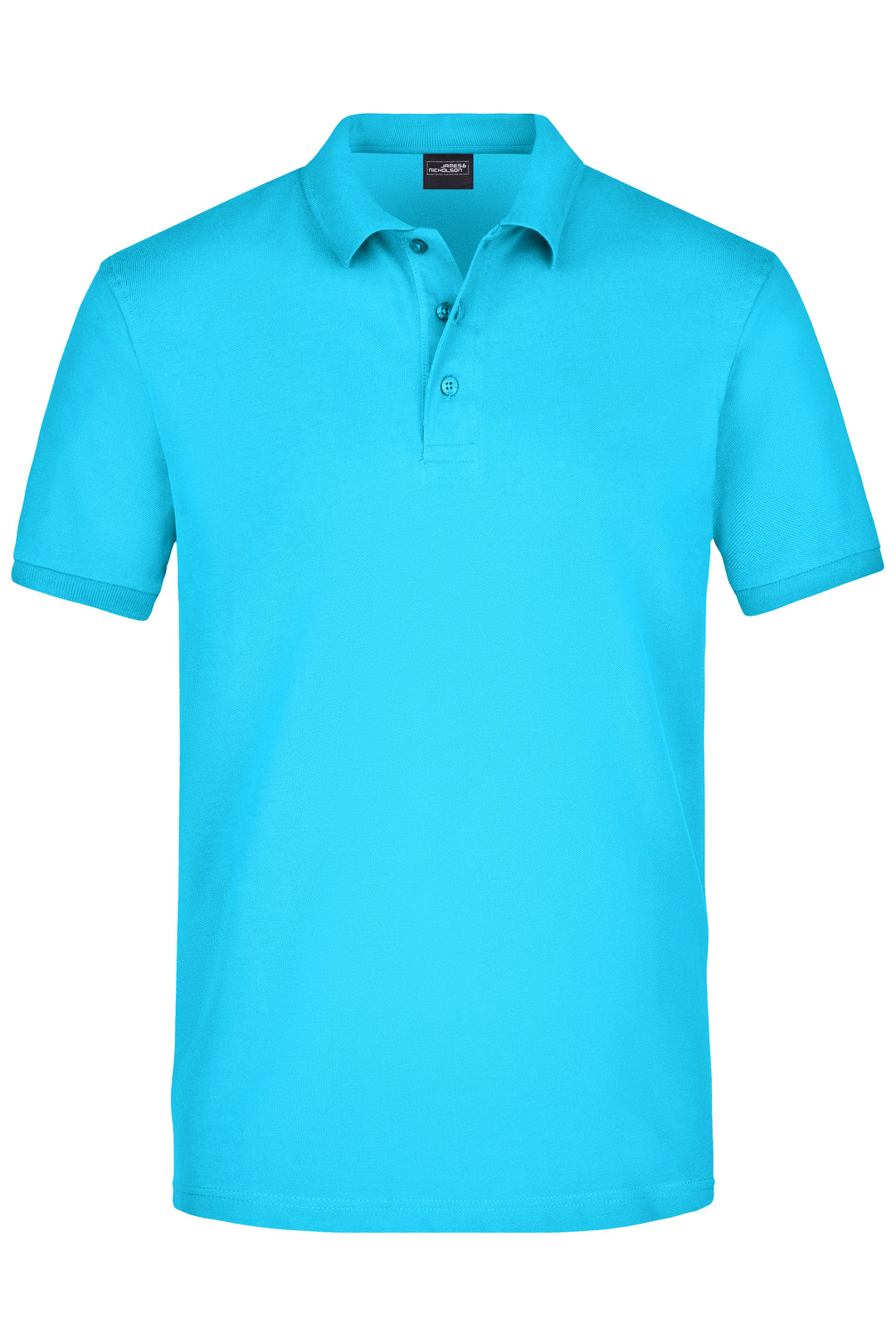 Men's Elastic Polo Piqué - turquoise