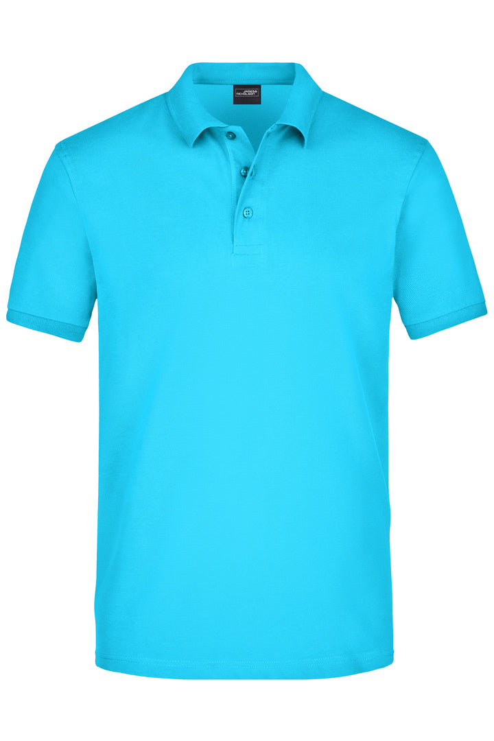 Men's Elastic Polo Piqué - turquoise