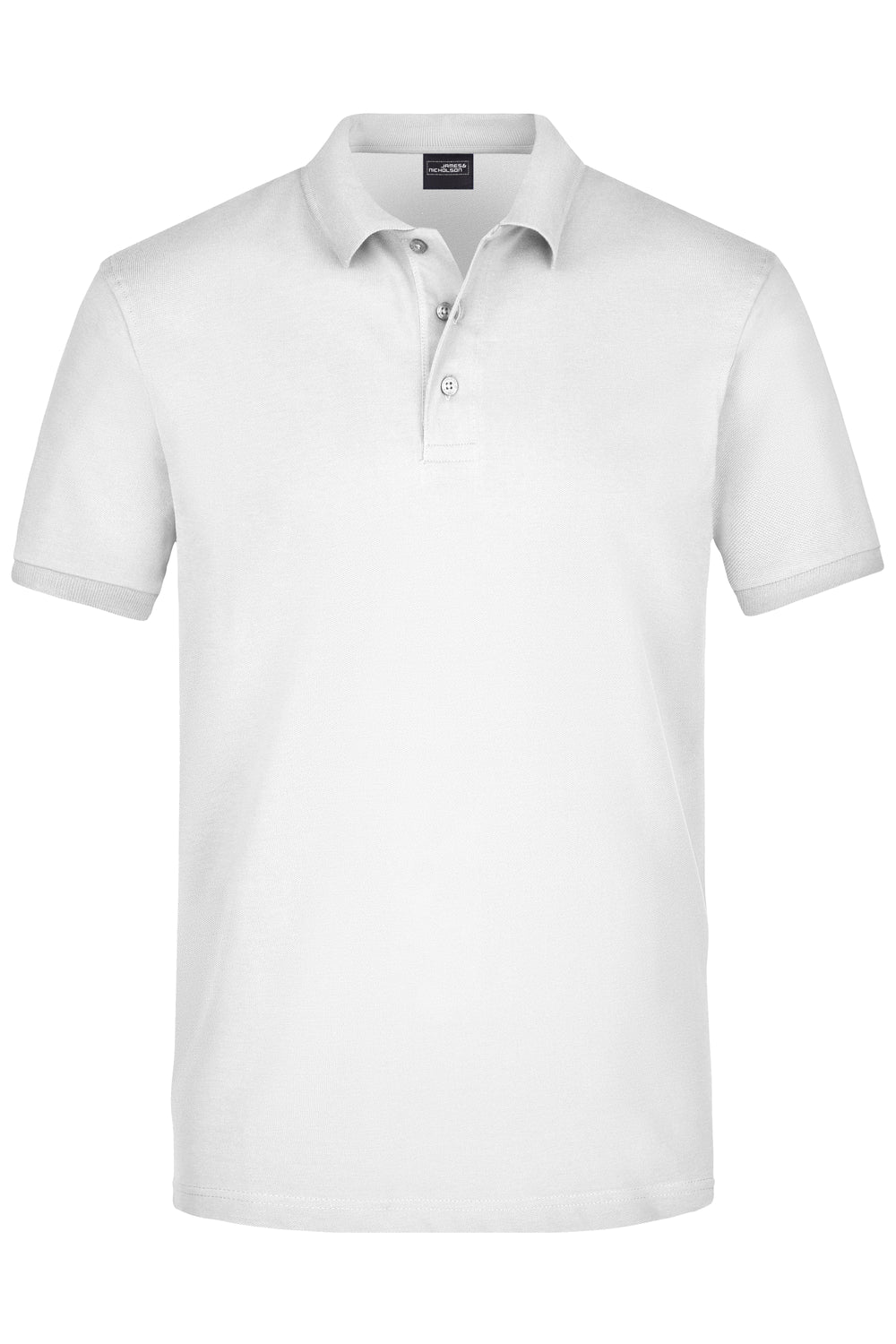 Men's Elastic Polo Piqué - white