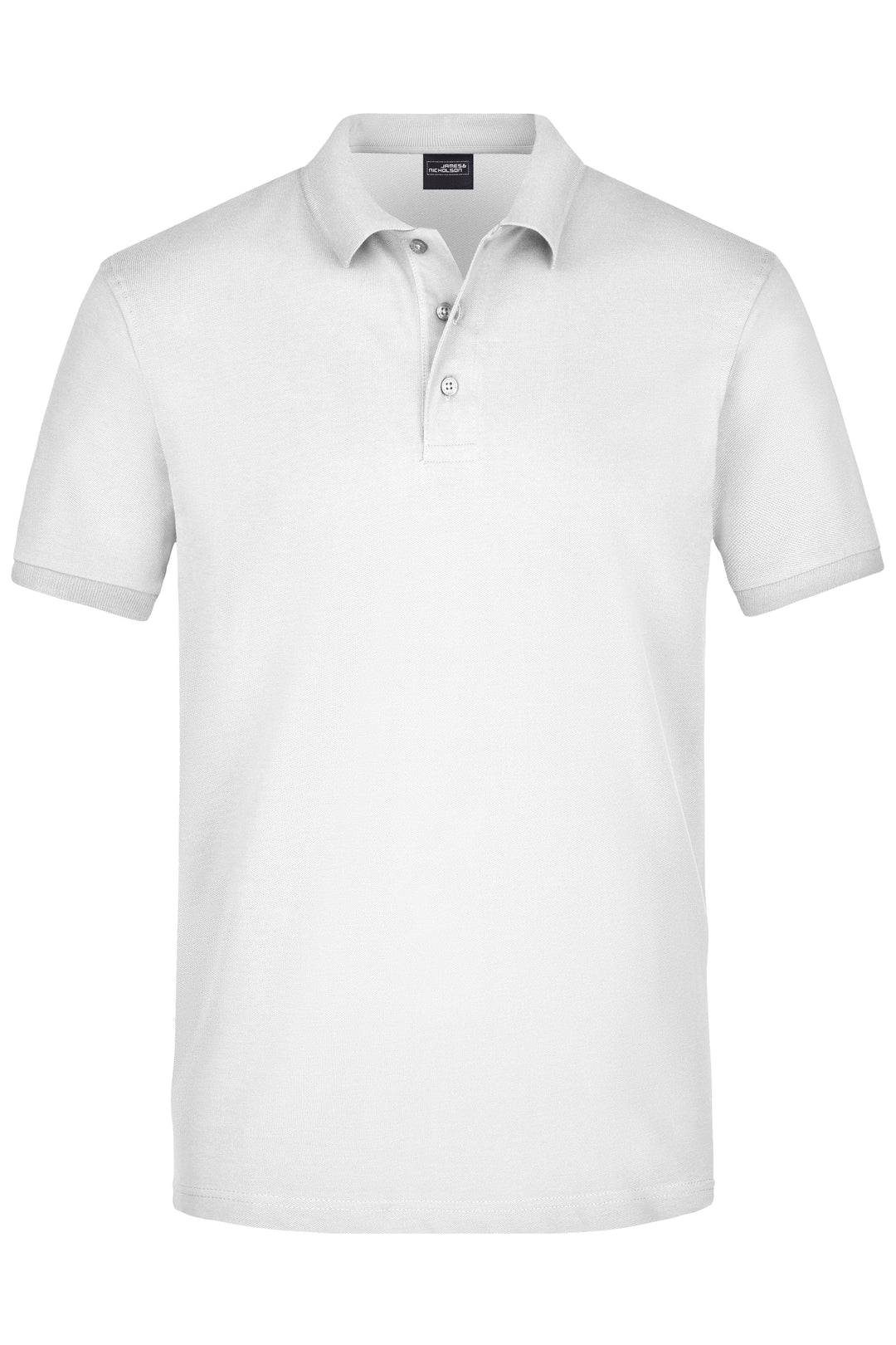 Men's Elastic Polo Piqué - white