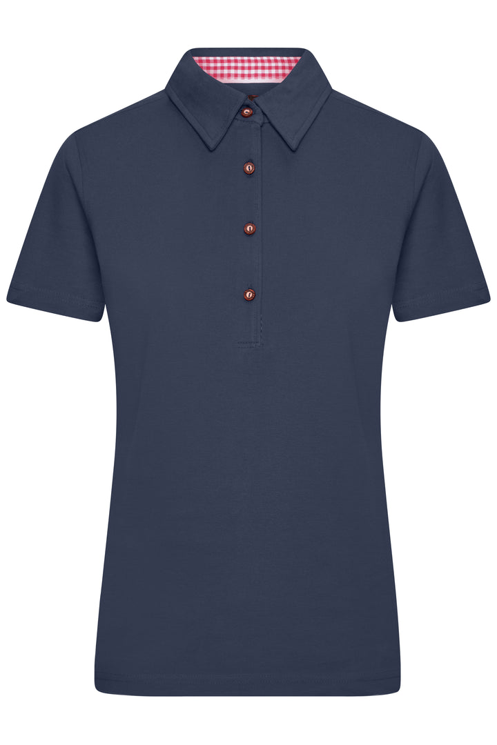 Ladies' Traditional Polo - navy/red-white