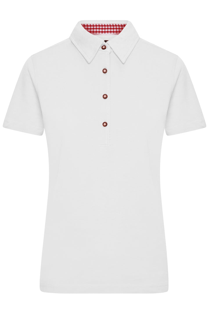 Ladies' Traditional Polo - white/red-white
