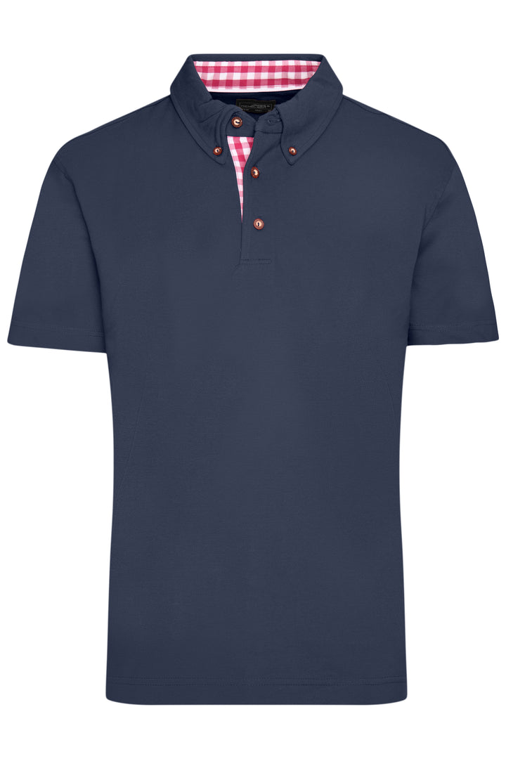 Men's Traditional Polo - navy/red-white