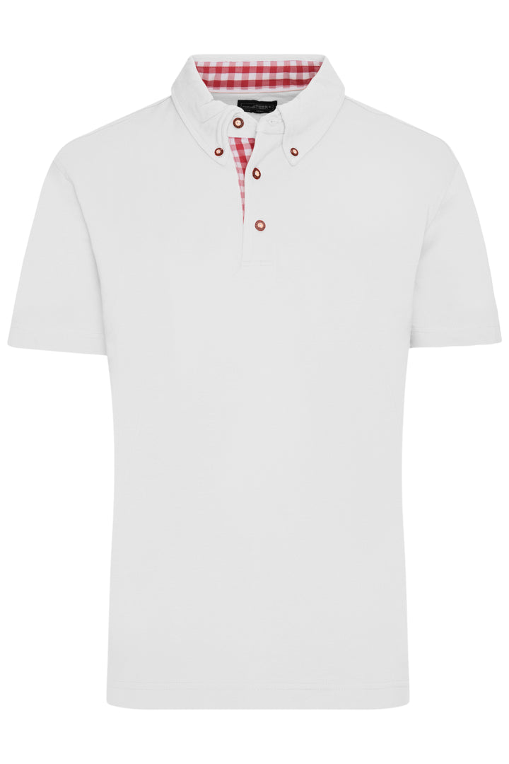 Men's Traditional Polo - white/red-white