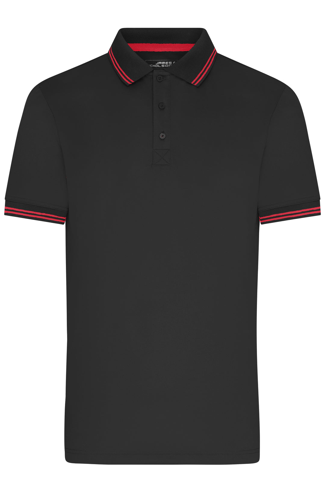 Men's Functional Polo - black/red