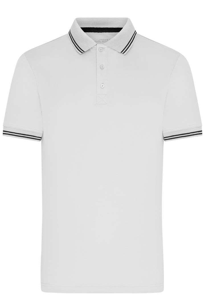 Men's Functional Polo - white/black