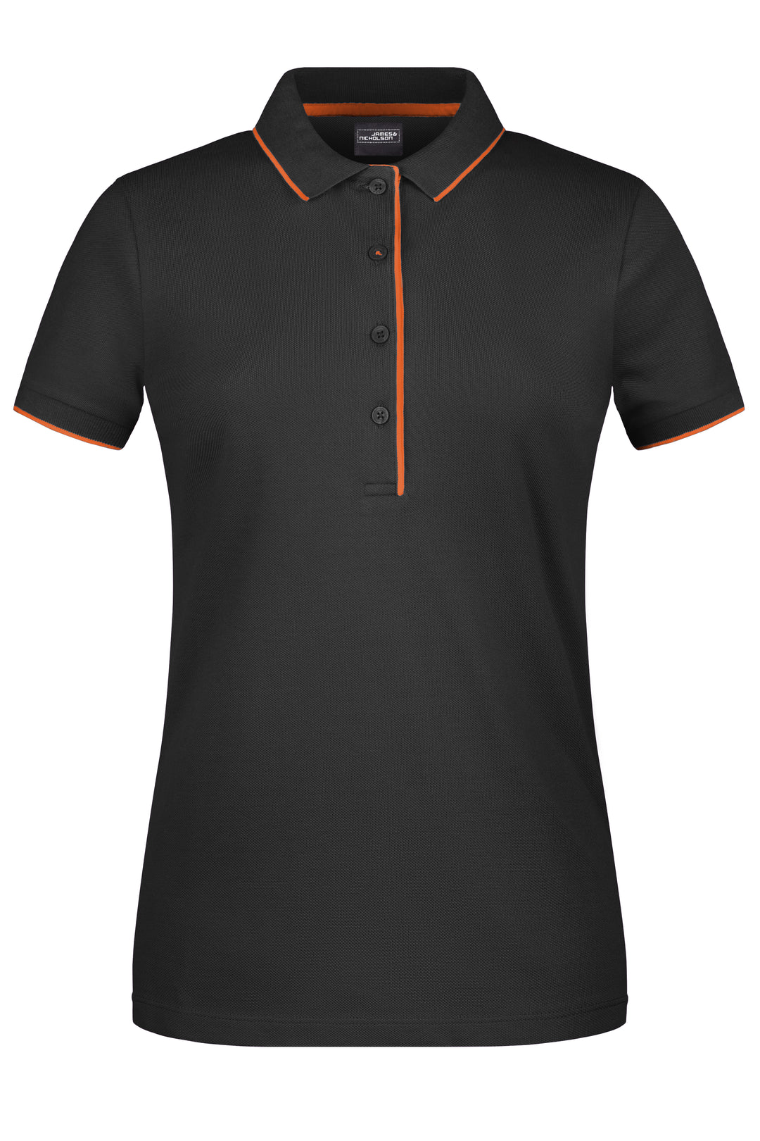 Ladies' Polo Stripe - black/orange
