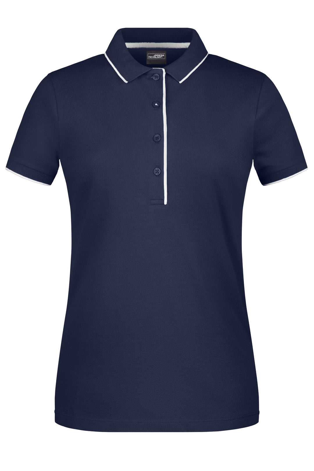 Ladies' Polo Stripe - navy/white