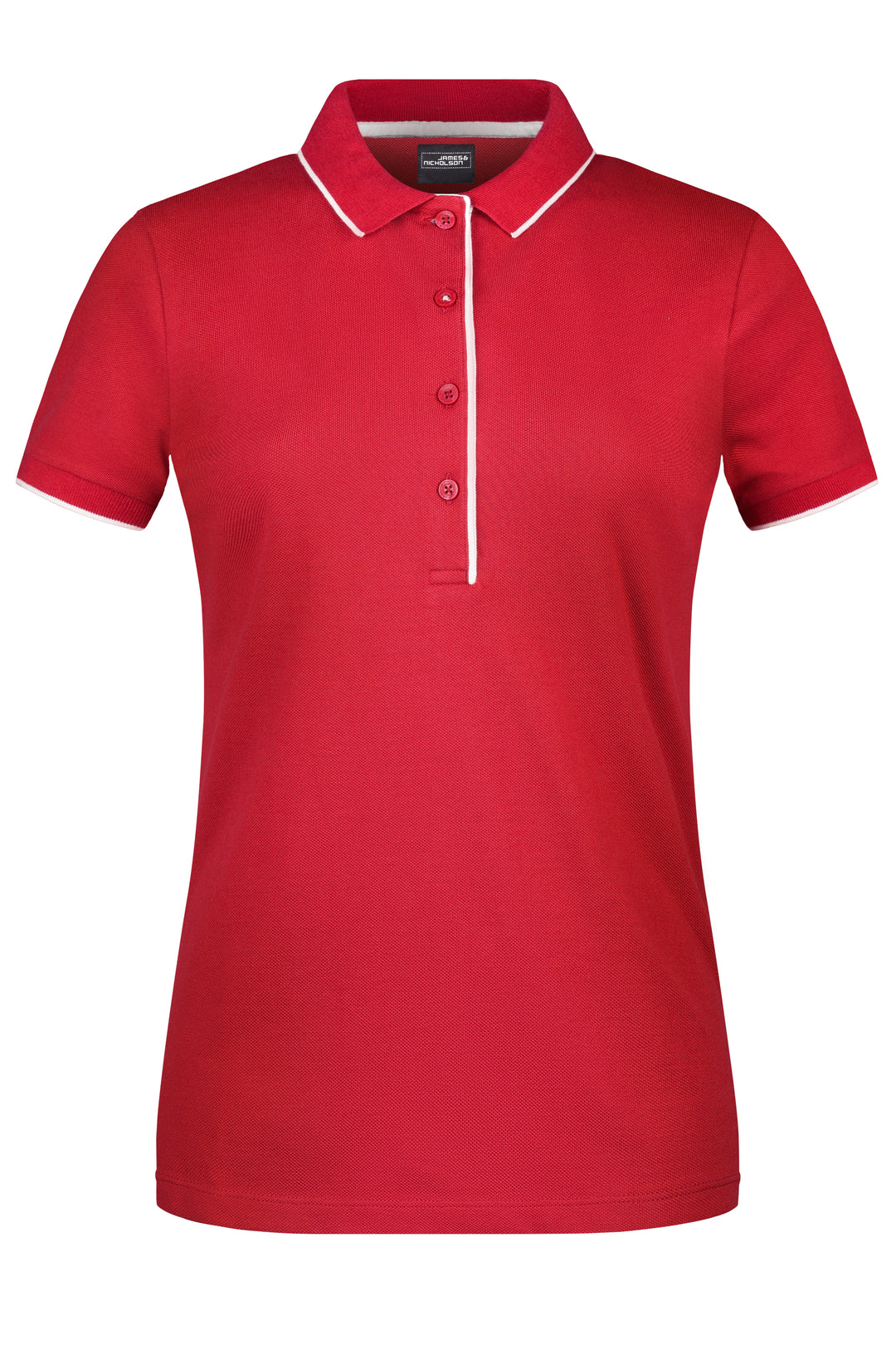 Ladies' Polo Stripe - red/white