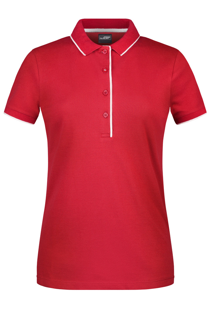 Ladies' Polo Stripe - red/white