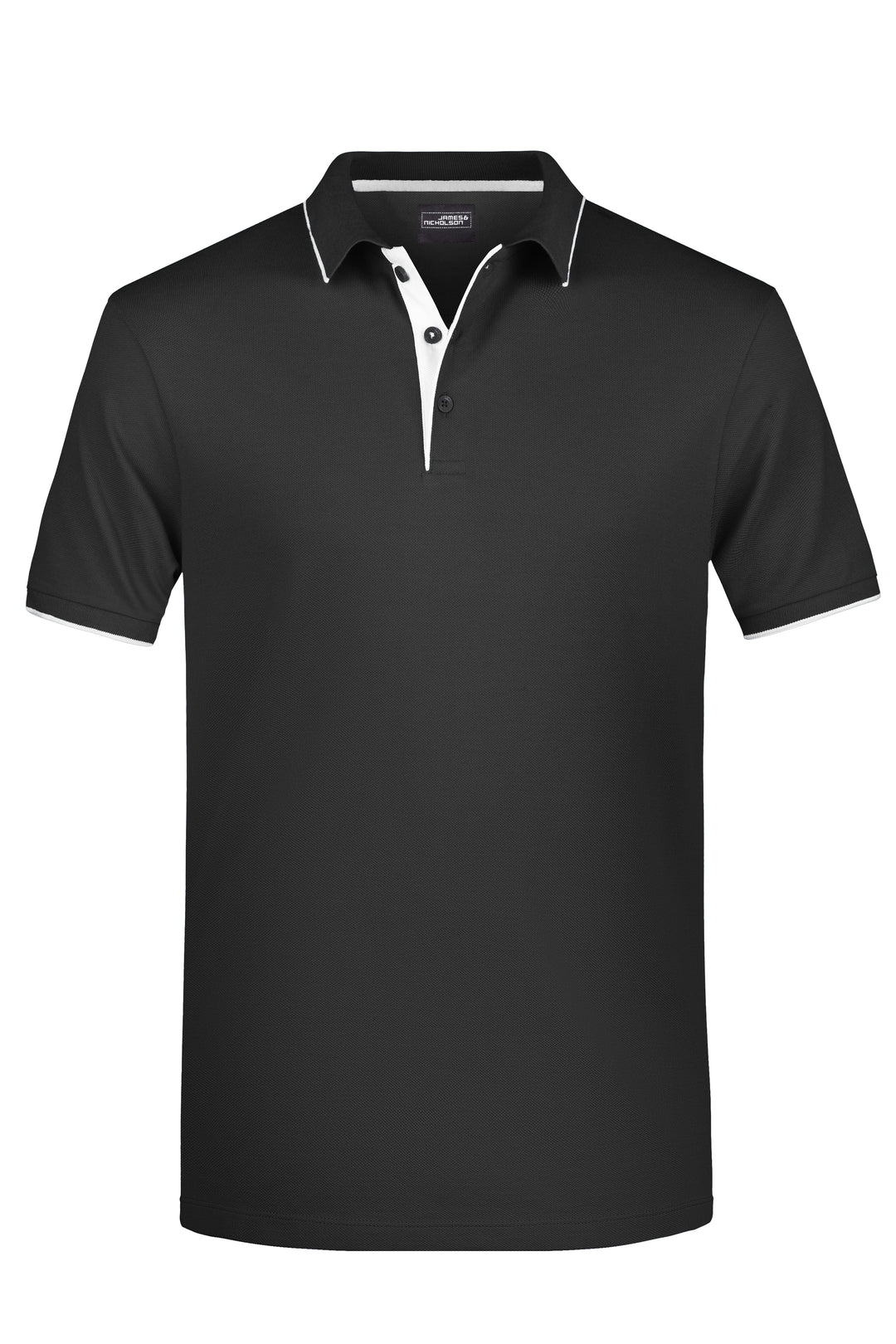 Men's Polo Stripe - black/silver