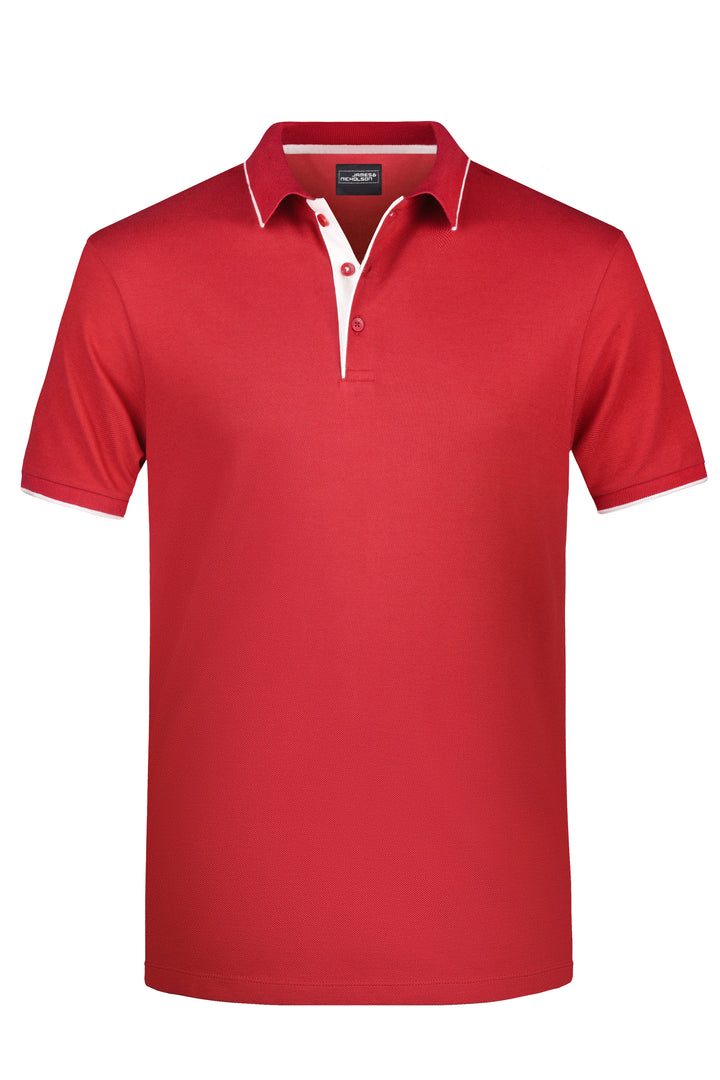 Men's Polo Stripe - red/white