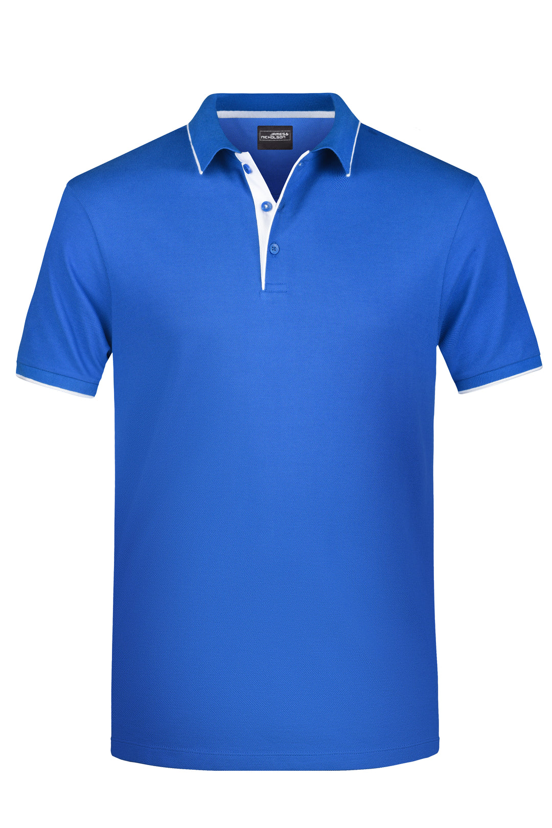 Men's Polo Stripe - royal/white