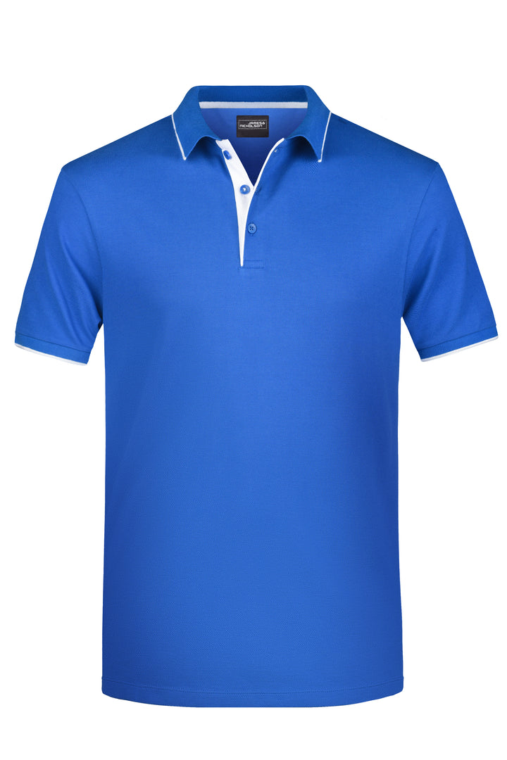 Men's Polo Stripe - royal/white