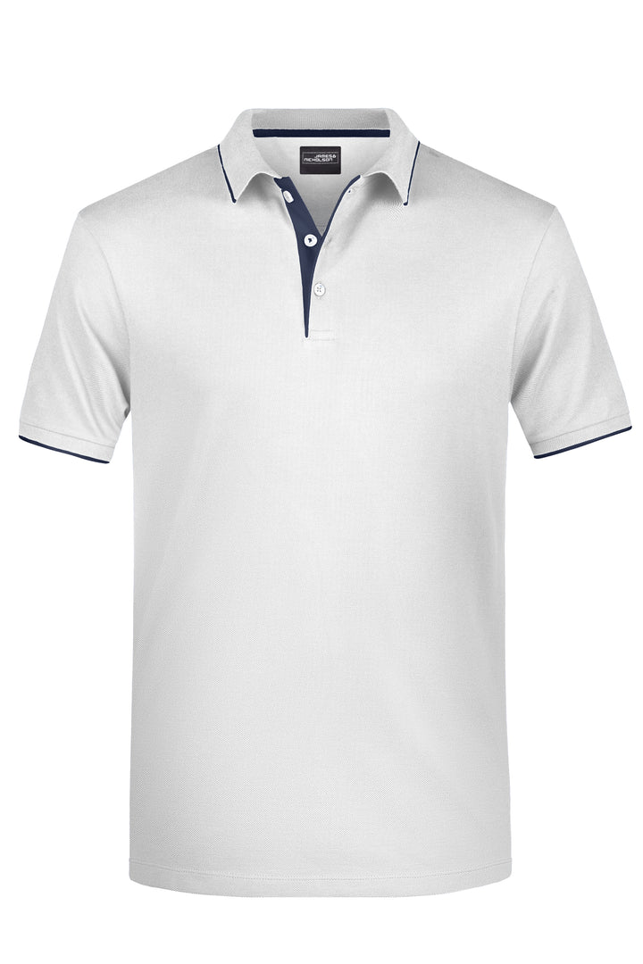 Men's Polo Stripe - white/navy