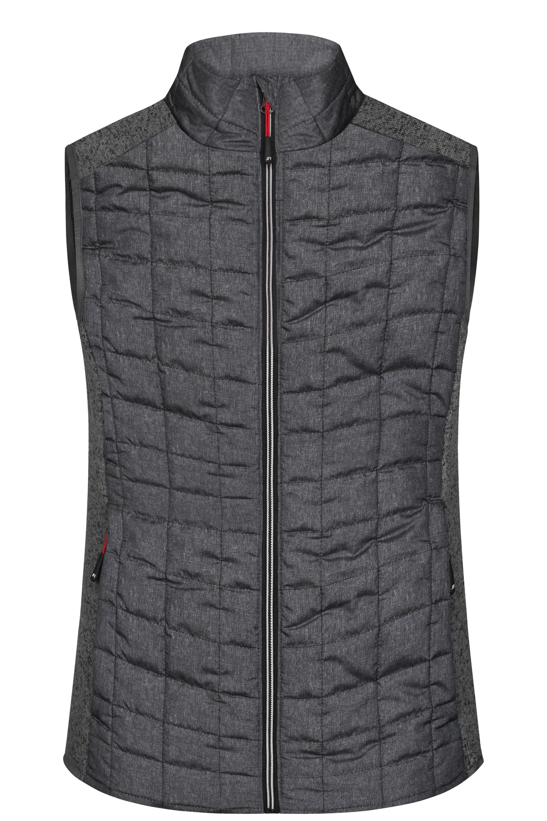 Ladies' Knitted Hybrid Vest - grey-melange/anthracite-melange