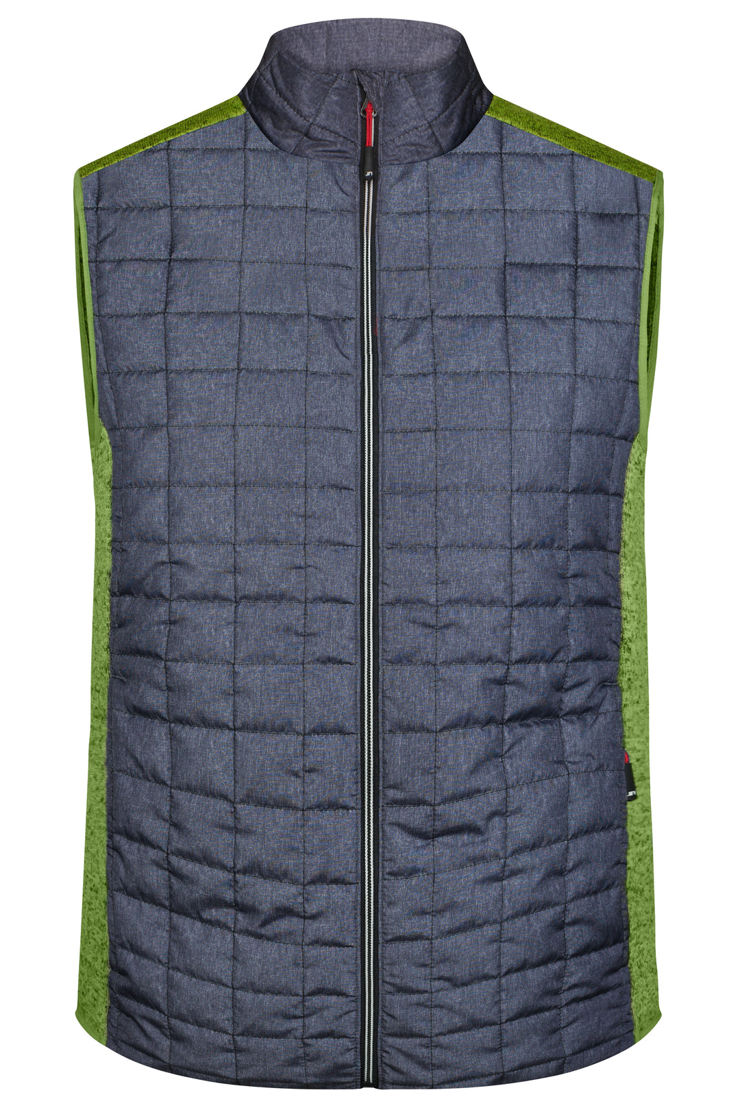 Men's Knitted Hybrid Vest - kiwi-melange/anthracite-melange