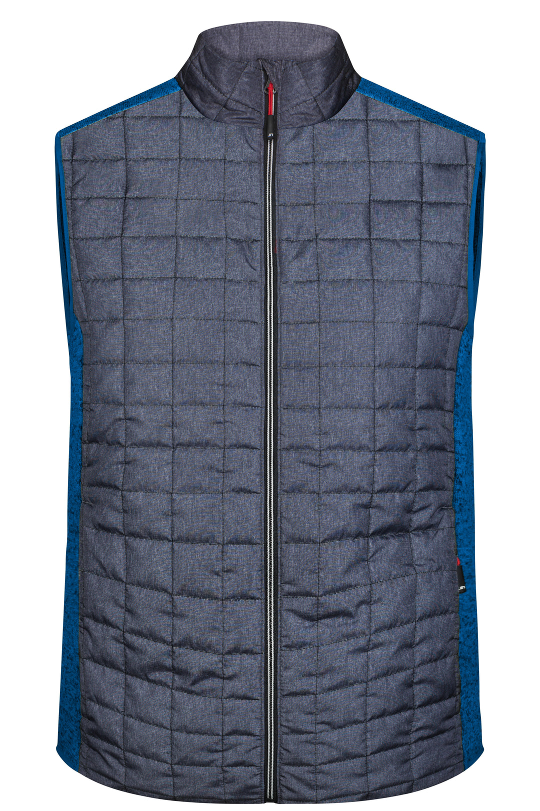 Men's Knitted Hybrid Vest - royal-melange/anthracite-melange