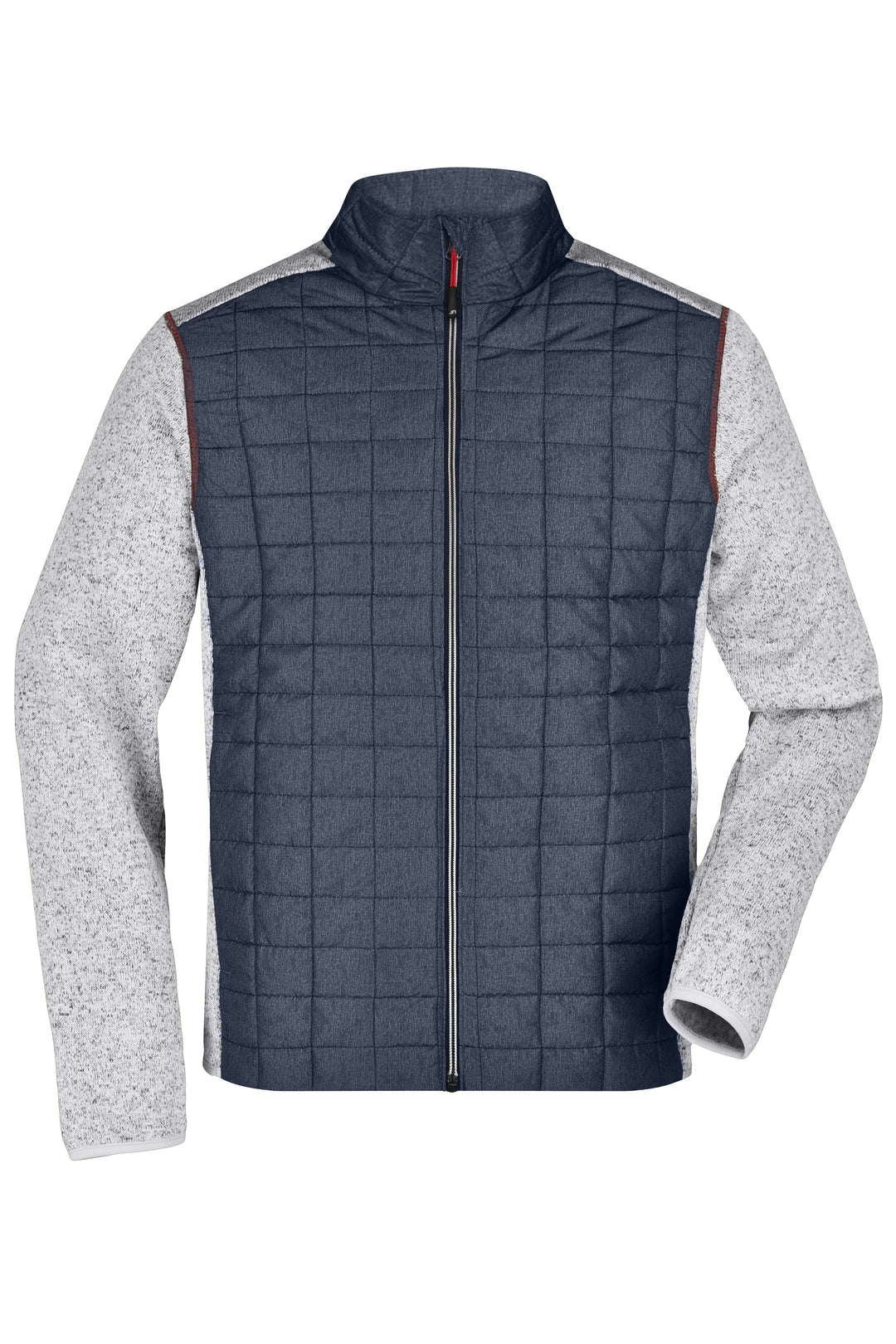 Men's Knitted Hybrid Jacket - light-melange/anthracite-melange