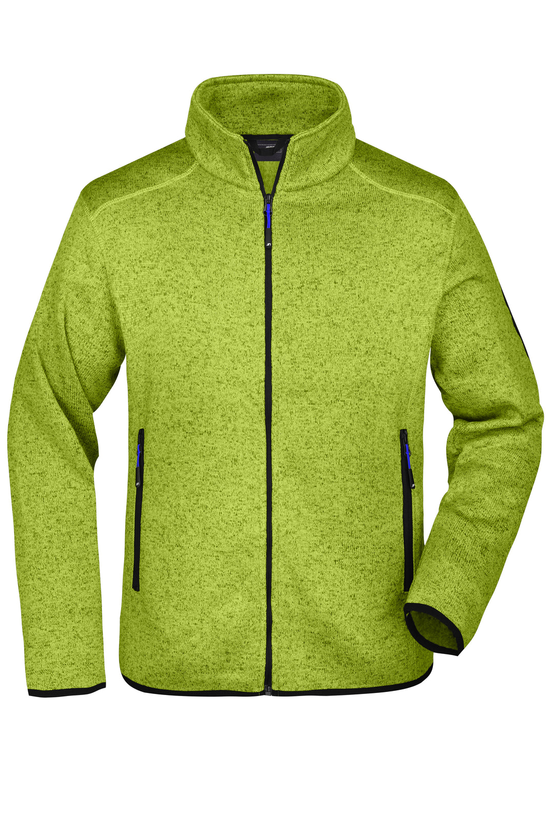 Men's Knitted Fleece Jacket - kiwi-melange/royal
