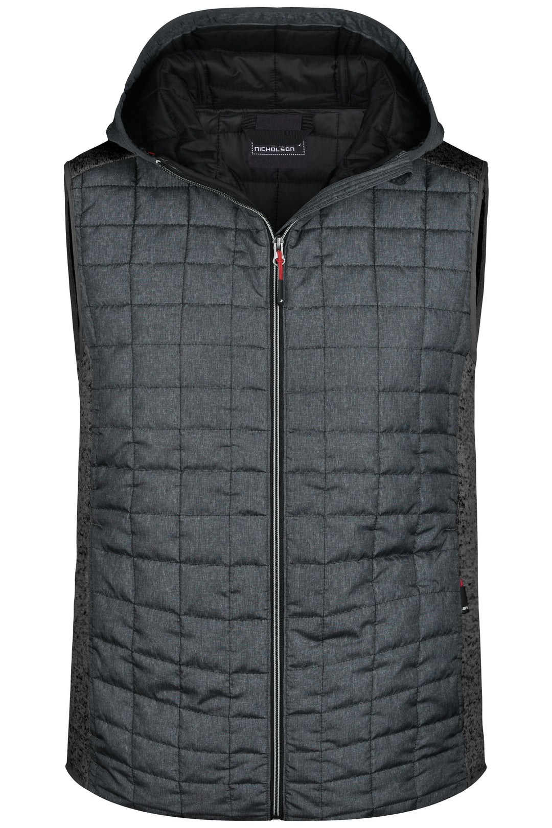 Men's Knitted Hybrid Vest - grey-melange/anthracite-melange