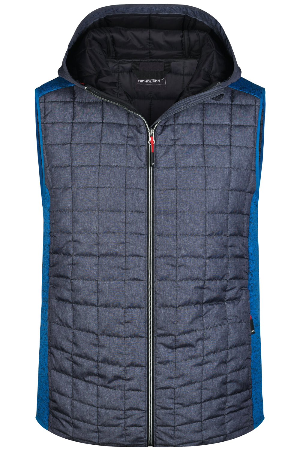 Men's Knitted Hybrid Vest - royal-melange/anthracite-melange