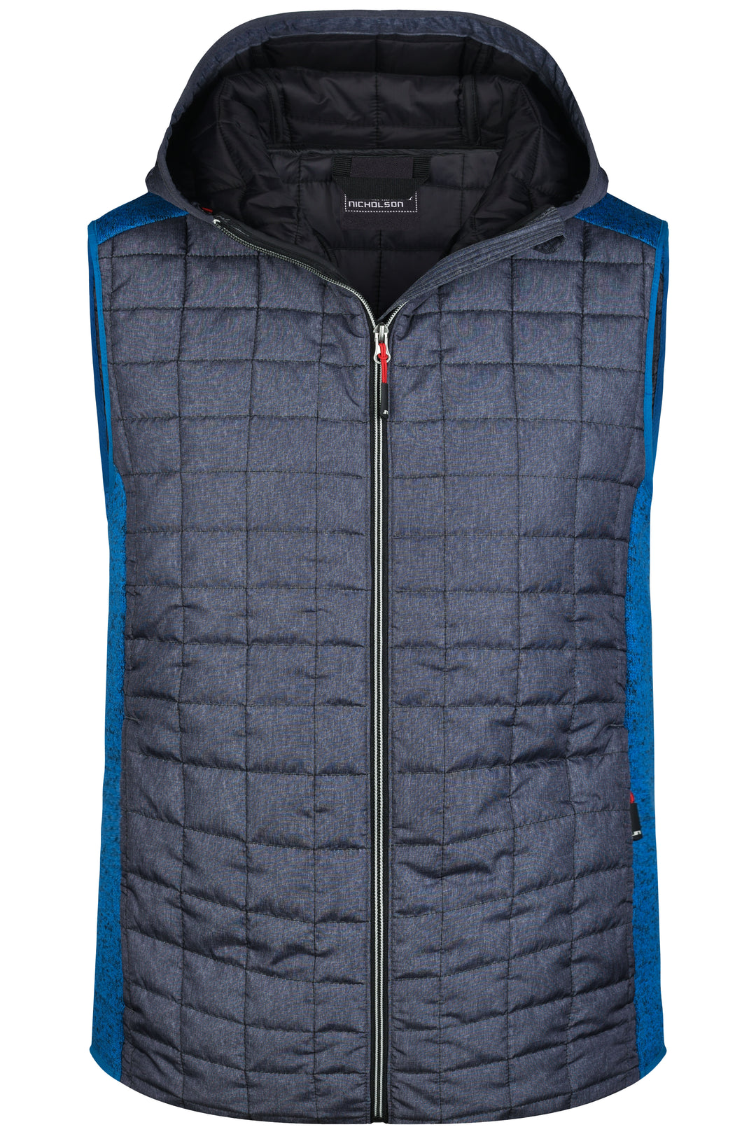 Men's Knitted Hybrid Vest - royal-melange/anthracite-melange