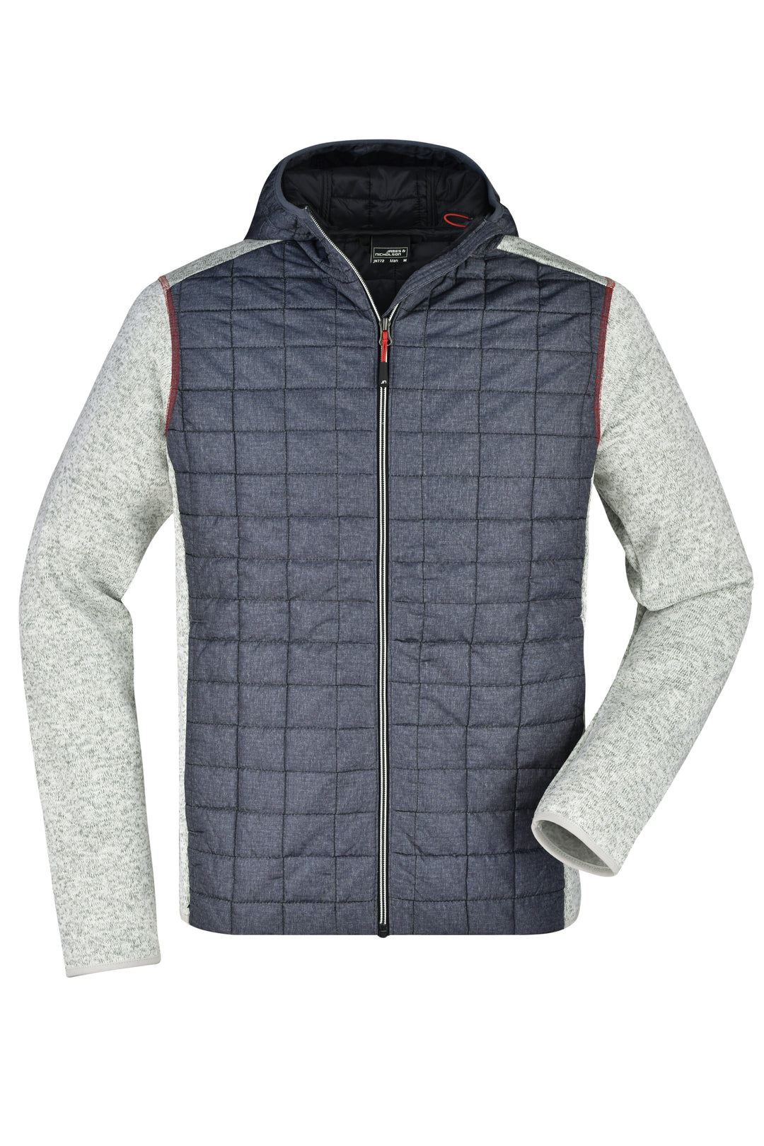 Men's Knitted Hybrid Jacket - light-melange/anthracite-melange