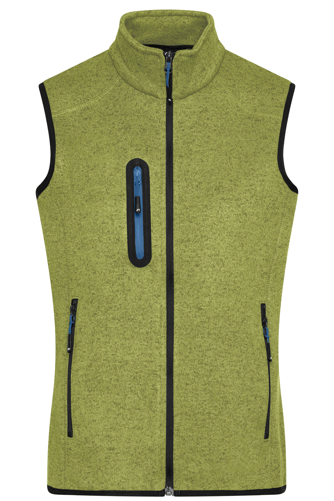 Ladies' Knitted Fleece Vest - kiwi-melange/royal