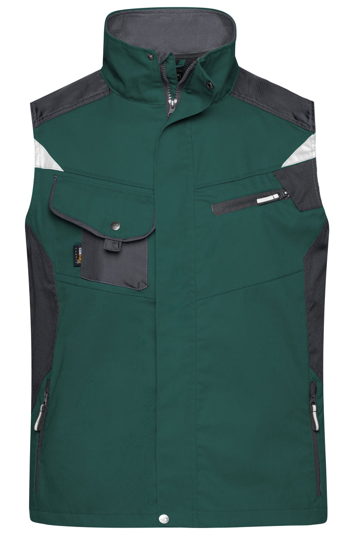 Workwear Vest - STRONG - - dark-green/black