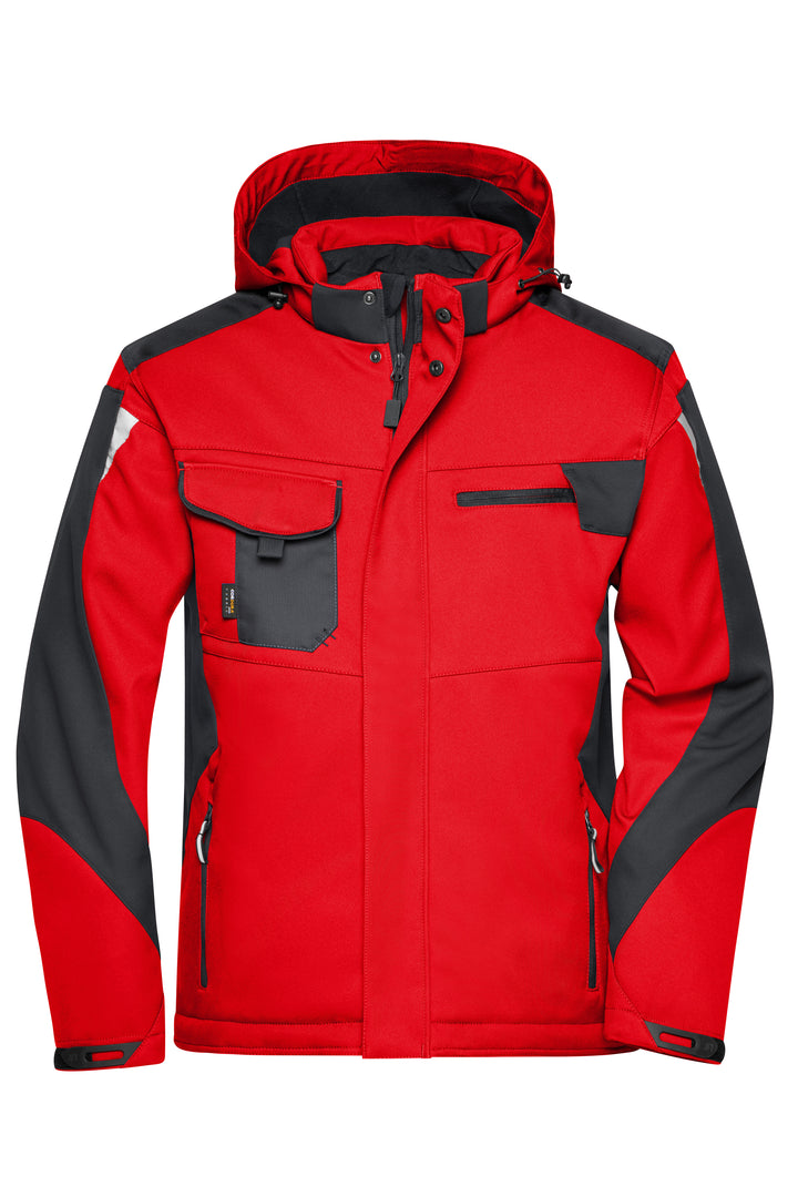 Craftsmen Softshell Jacket - STRONG - - red/black