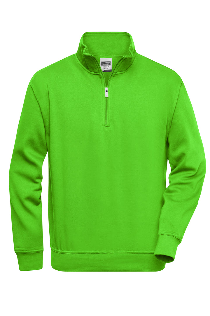 Workwear Half-Zip Sweat - lime-green