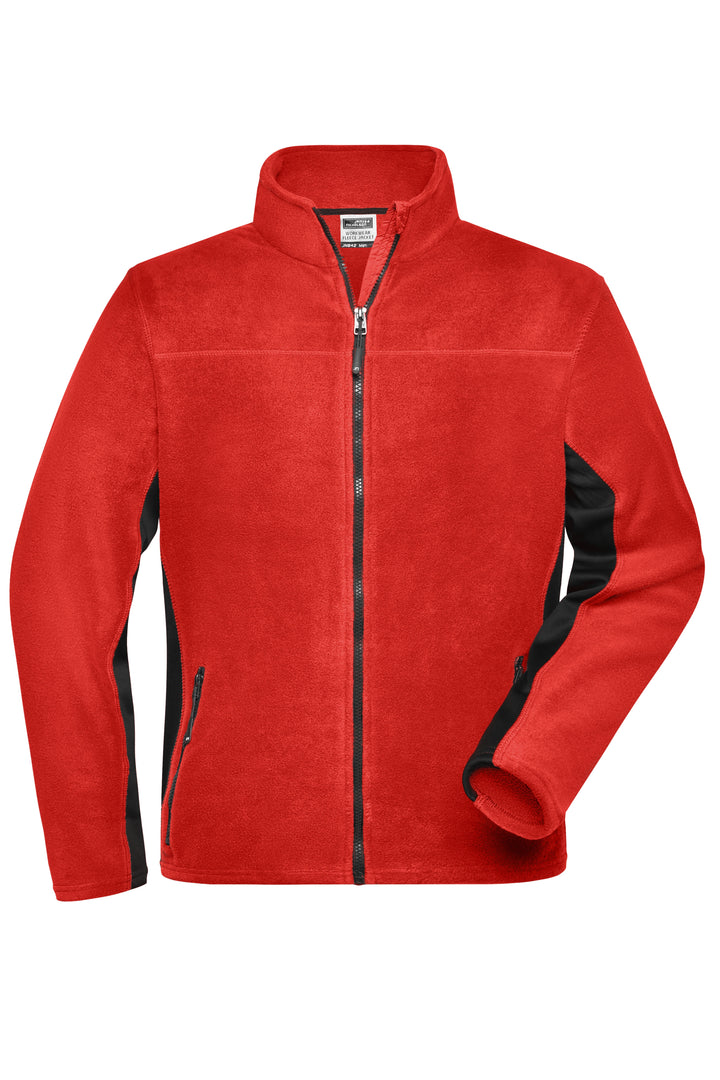 Men's Workwear Fleece Jacket - red/black