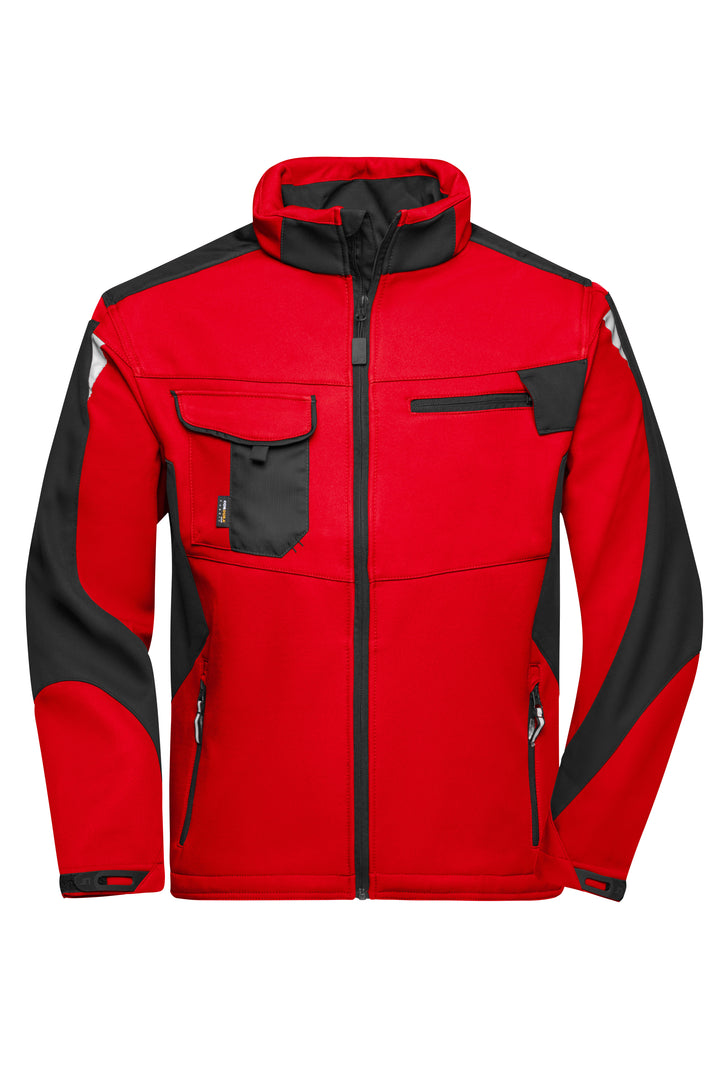Workwear Softshell Jacket - STRONG - - red/black