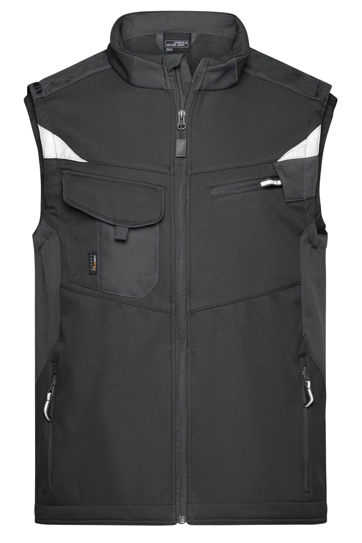 Workwear Softshell Vest - STRONG - - black/black