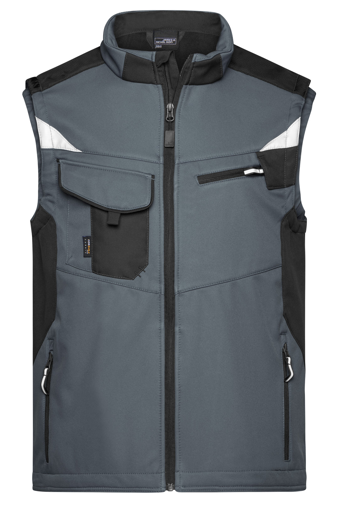 Workwear Softshell Vest - STRONG - - carbon/black