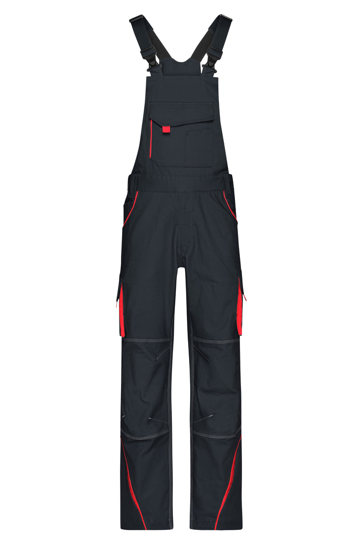 Workwear Pants with Bib - COLOR - - carbon/red