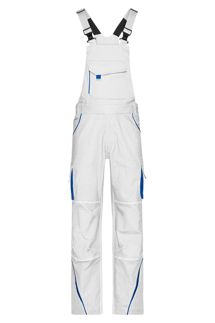 Workwear Pants with Bib - COLOR - - white/royal