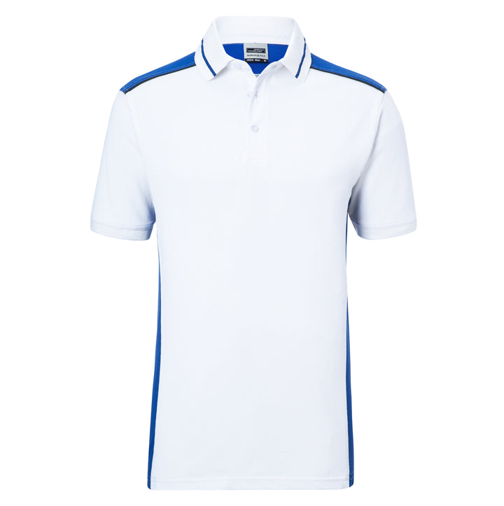 Men's Workwear Polo - COLOR - - white/royal