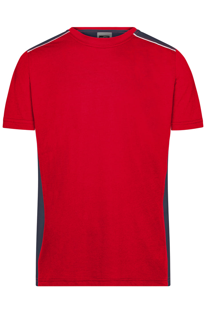 Men's Workwear T-Shirt - COLOR - - red/navy