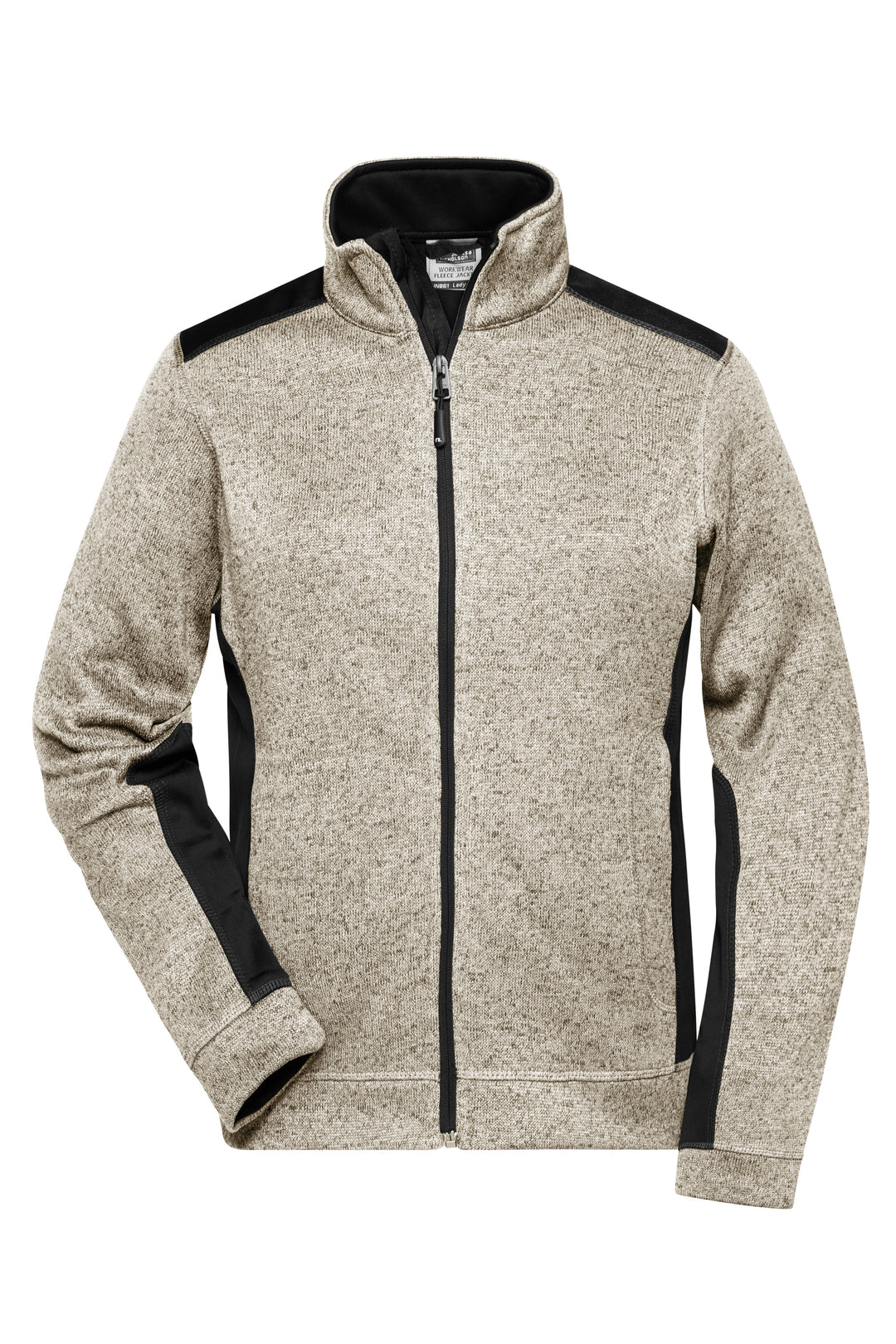 Ladies' Knitted Workwear - stone-melange/black
