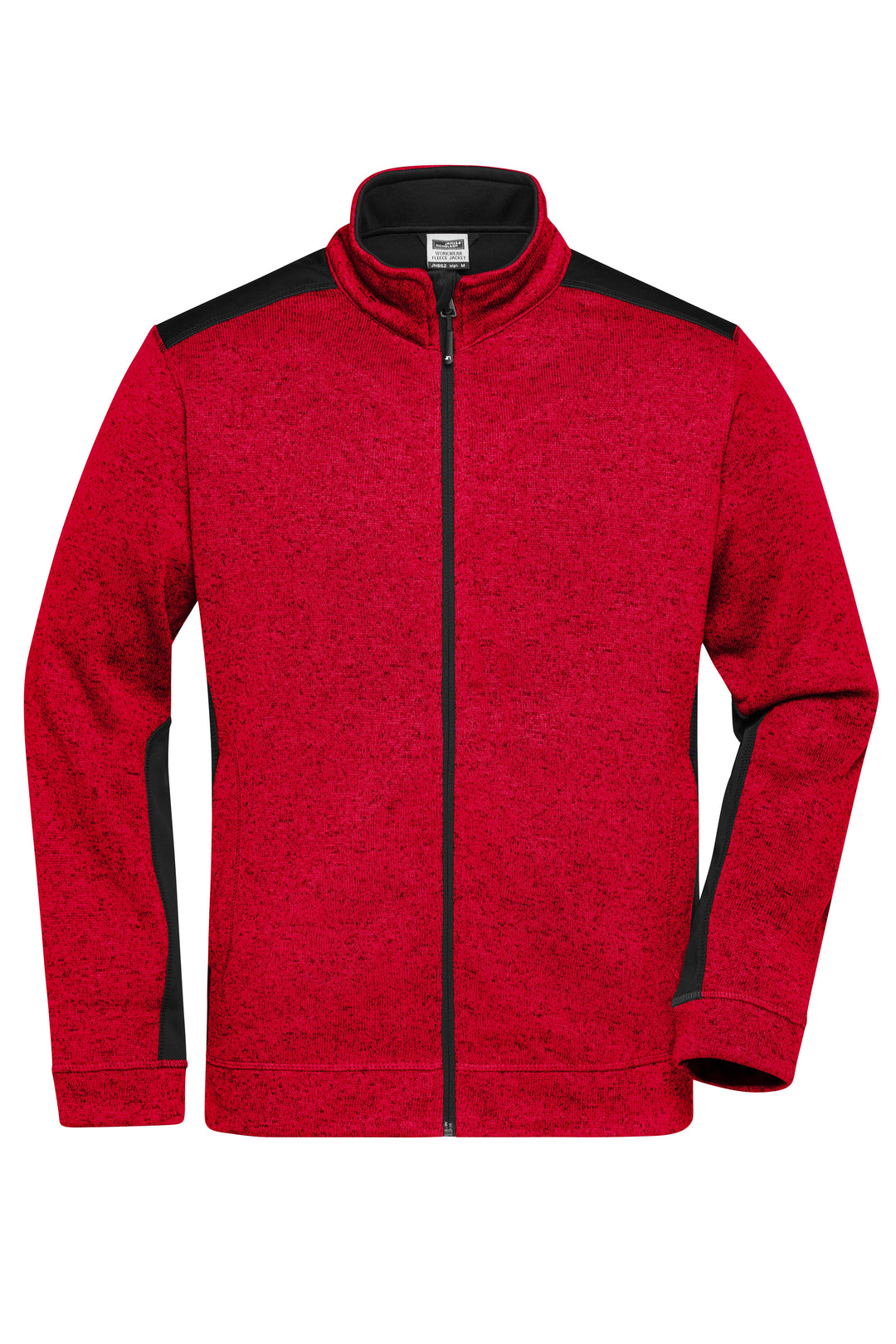 Men's Knitted Workwear - red-melange/black