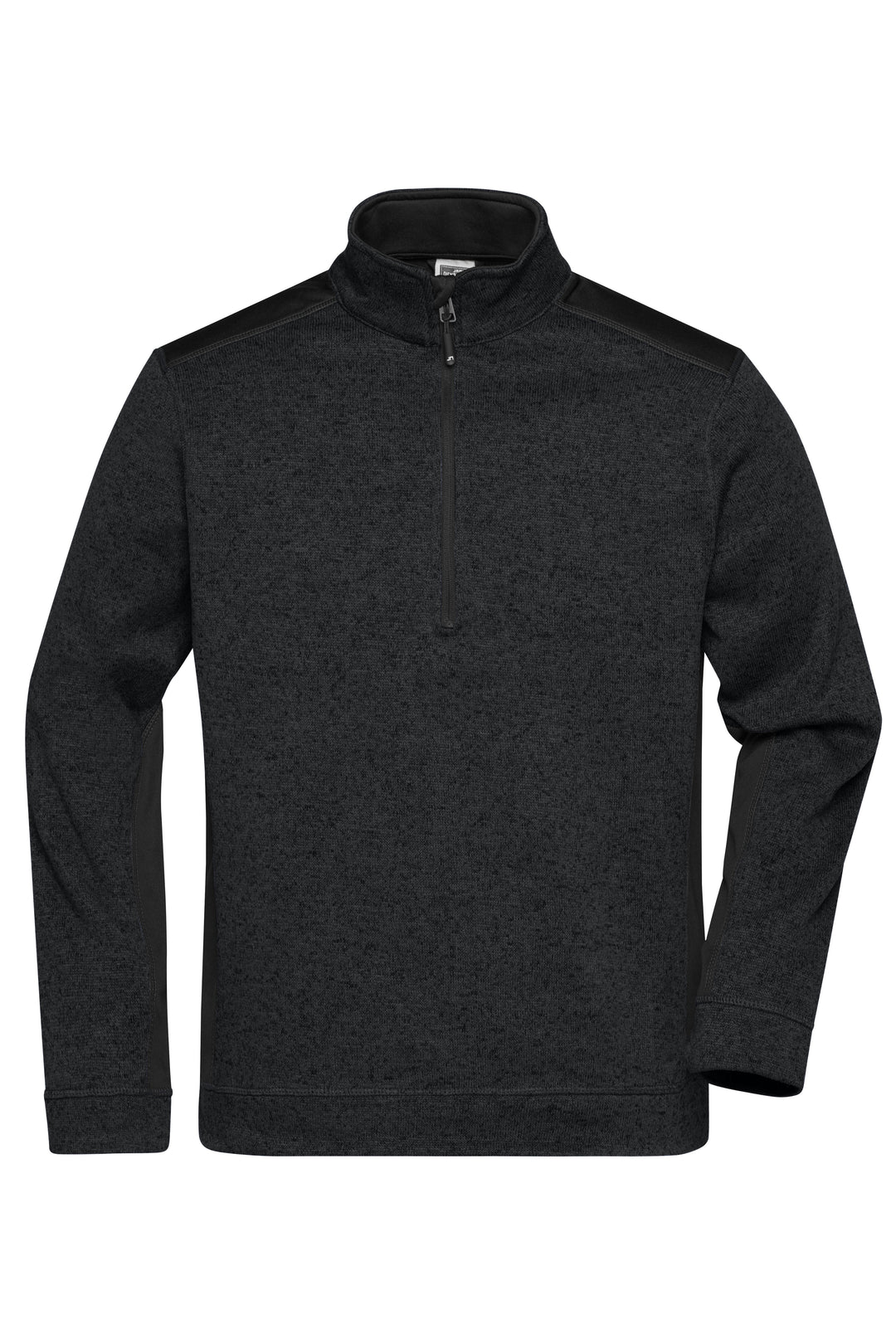 Men's Knitted Workwear Fleece Half-Zip - STRONG - - black/black