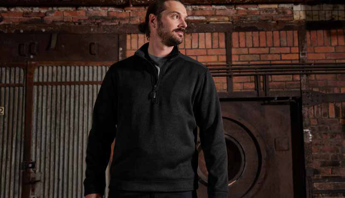 Men's Knitted Workwear Fleece Half-Zip - STRONG -