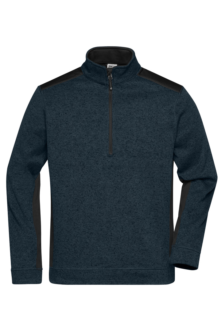 Men's Knitted Workwear Fleece Half-Zip - STRONG - - navy/navy