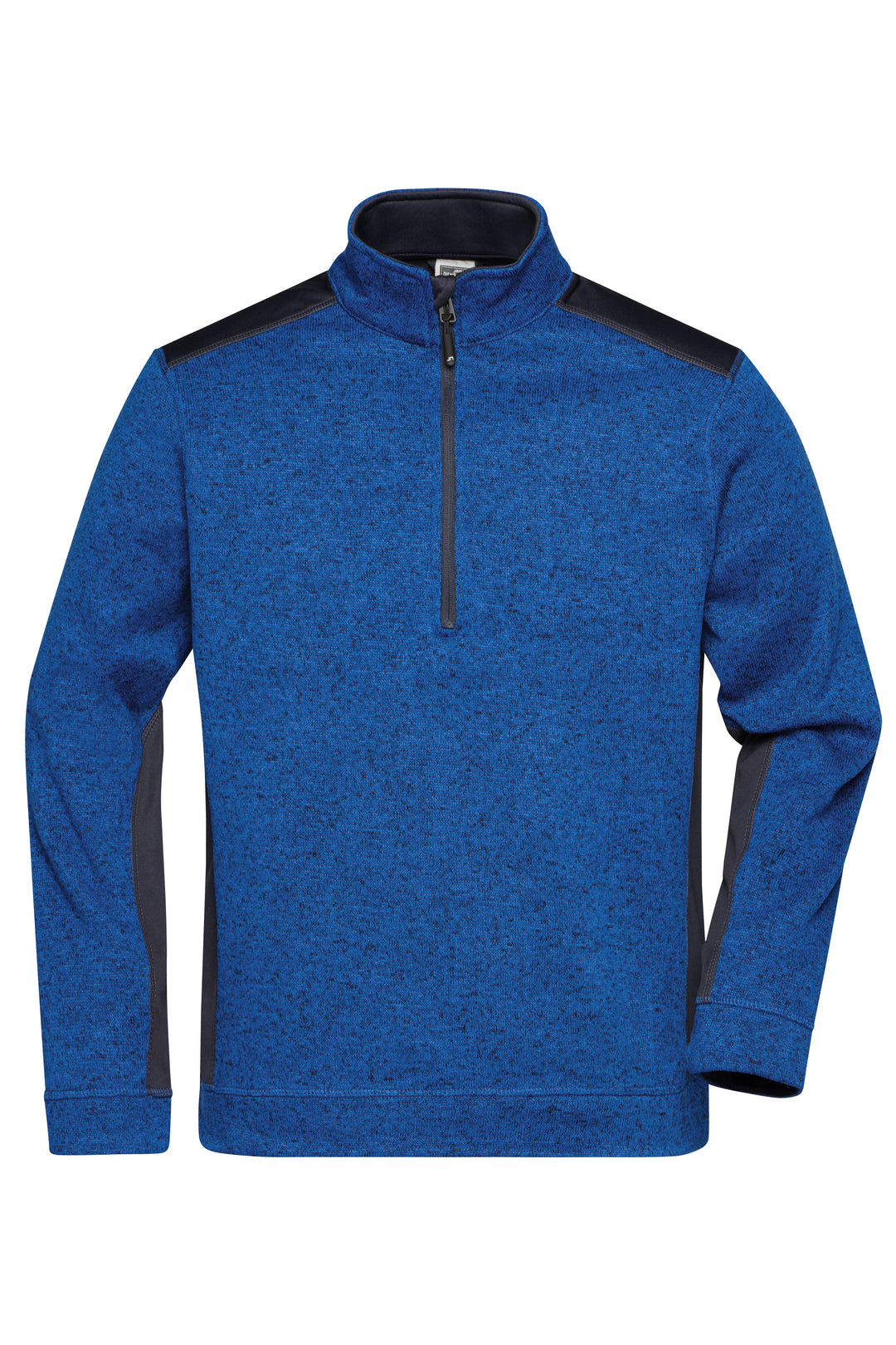 Men's Knitted Workwear Fleece Half-Zip - STRONG - - royal-melange/navy